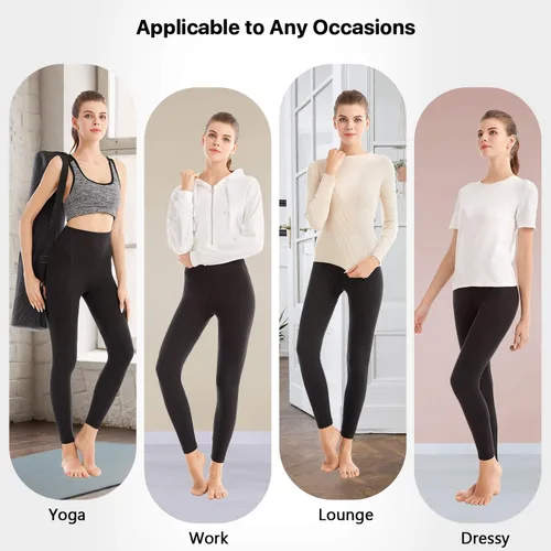 Vista 5 de SINOPHANT Leggings de cintura alta para mujer, pantalones capri de yoga suaves y largos para entrenamiento atlético