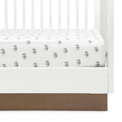 Vista 3 de Delta Children babyGap TrueSleep - Sábanas ajustables para cuna y niños pequeños (paquete de 2 unidades), diseño de amigos de safari (paquete de 2)