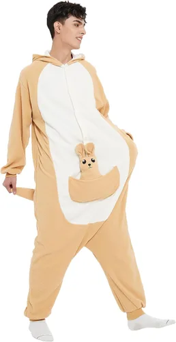 Vista 3 de III HHONS Onesies - Pijama de animales para mujereshombres, disfraz de adulto, Halloween, cosplay, ropa de dormir de Navidad para adolescentes