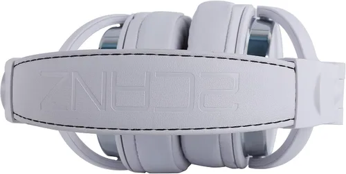 Vista 3 de 2CANZ Auriculares profesionales profesionales con cable blanco mate para DJ, parte trasera cerrada, almohadillas de felpa para los oídos