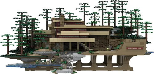 Vista 6 de The Atom Brick Juego de construcción Fallingwater