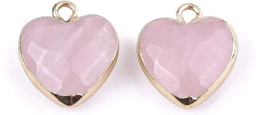 Vista 9 de KISSITTY 20 dijes de amazonita natural galvanizados con piedras preciosas cuadradas facetadas de 11-0.472x0.315 in con hallazgos de hierro dorado