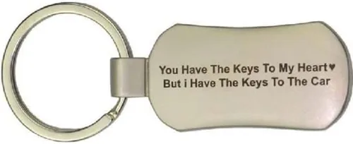 Vista 4 de Flashy Chainz Llavero con texto en inglés I Love You Metal brillante