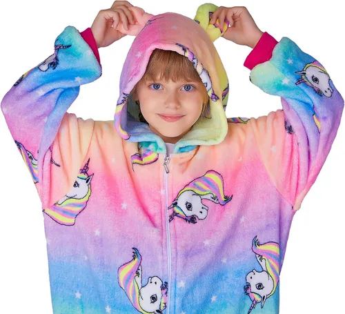 Vista 3 de Pijama suave con capucha, disfraz de Halloween, regalos para niñas