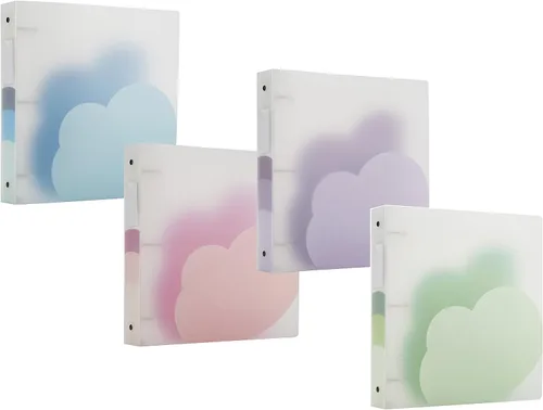 Vista 6 de Filexec Products Cloud, carpeta de anillas, 1 pulgada, paquete de 4 (50493-6457)