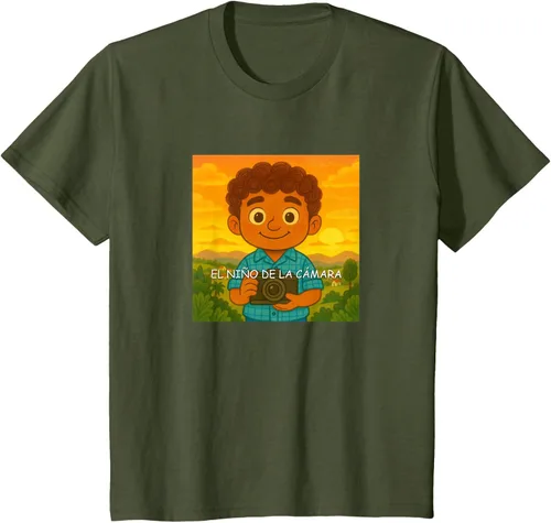 Vista 10 de Camiseta El Niño de la Cámara – Diseño Oficial del Cuento Ilustrado