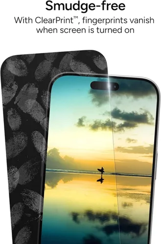 Vista 7 de ZAGG Glass Elite - Protector de pantalla para iPhone 17e, iPhone 14/16e/13/13 Pro, vidrio templado 5 veces más fuerte, resistente a arañazos