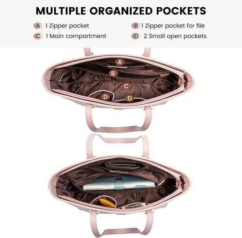 Vista 2 de LOVEVOOK Bolso de mano para mujer, bolso de hombro con asa superior, con bolsillo externo