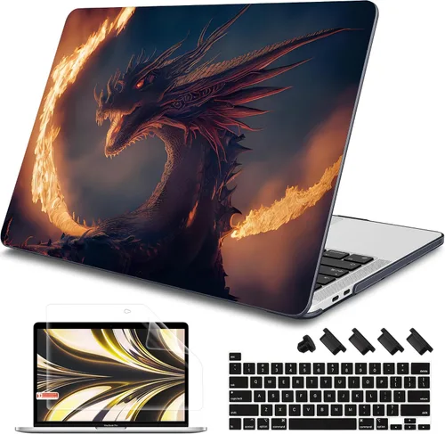 Vista 11 de Tuiklol para MacBook Pro de 13 pulgadas M2 Clip 2022, versión 2021 2020 M1 A2338 A2289 A2251, carcasa rígida de plástico y cubierta de teclado