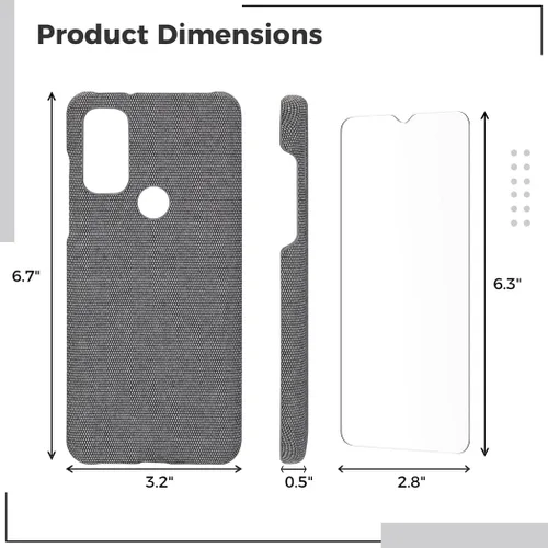 Vista 7 de Funda de absorción de golpes para Motorola G Pure con protector de pantalla de vidrio templado, protección completa para Moto G Pure Drop Funda