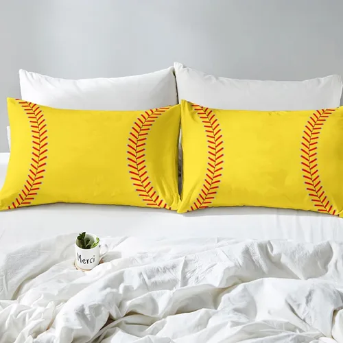 Vista 17 de Feelyou Juego de sábanas de béisbol para niños, juego de sábanas con temática deportiva de pelota, tamaño individual, para niños, adolescentes