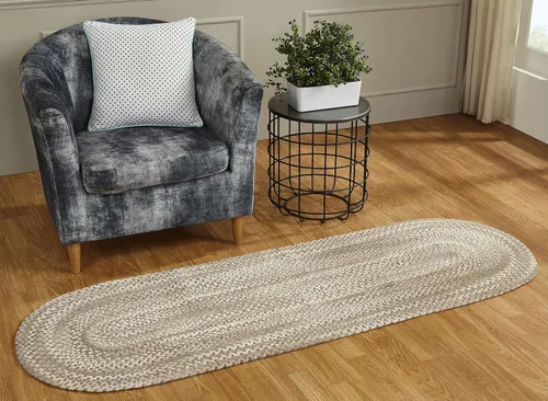 Vista 69 de Better Trends Alfombra trenzada degradada, ovalada, reversible y duradera, 100% algodón suave, ideal para cocina, sala de estar, dormitorio, tapete