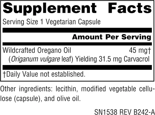 Vista 4 de Source Naturals Aceite Wellness de Orégano - Estandarizado al 70% de Carvacrol - 30 Cápsulas Vegetarianas