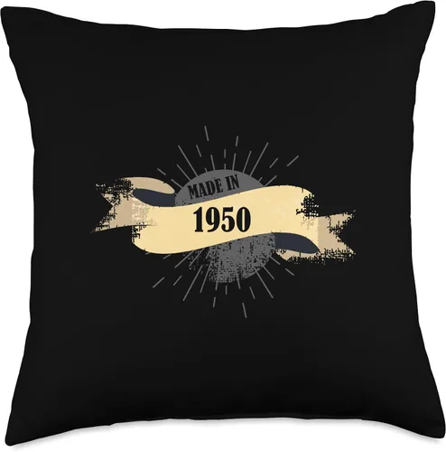 Vista 4 de Made in 1950 Birthday Vintage Retro Throw Pillow