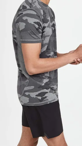 Vista 5 de RVCA Camiseta deportiva de manga corta con cuello redondo para hombre