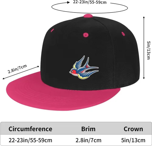 Vista 6 de QIZYOQA Swallow Snapback Sombreros para Hombres Mujeres Sombrero Gorra de Béisbol Gorra de Béisbol Visera Plana Sombrero Blanco