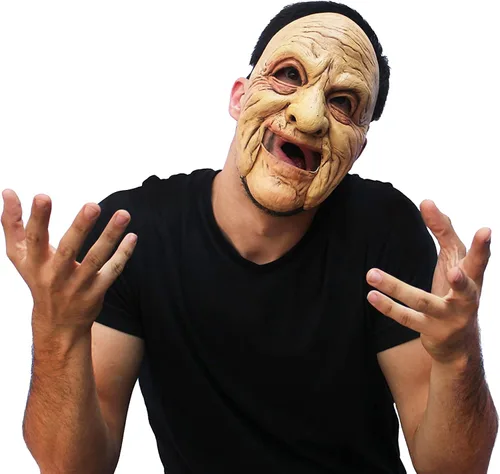 Vista 2 de Ghoulish Productions Máscara de látex de Halloween Oldman
