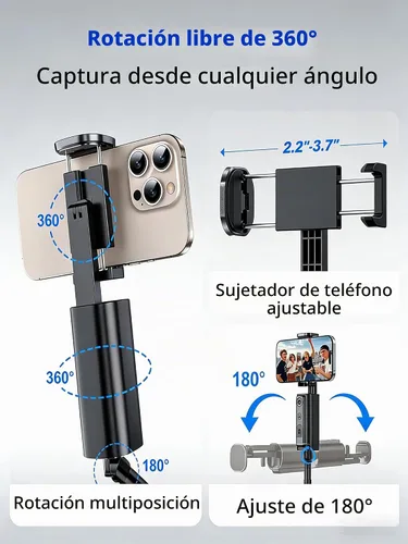 Vista 9 de Trípode de seguimiento automático mejorado 2026 para iPhone Selfie Stick
