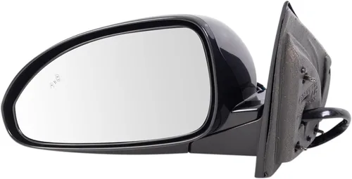 Vista 182 de TRQ Espejo plegable con calefacción eléctrica del lado del conductor con indicador de punto ciego pintura a juego negro liso compatible con Kia