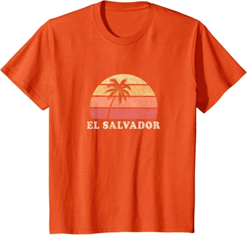 Vista 32 de El Salvador Vintage 70s Retro Throwback Design Camiseta, Azul