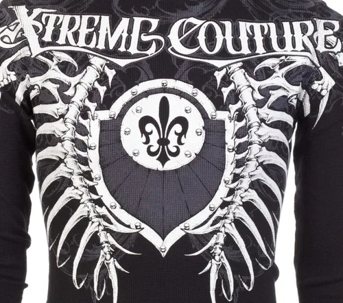 Vista 5 de Xtreme Couture by Affliction Camisa térmica de manga larga para hombre VERTEBRAE