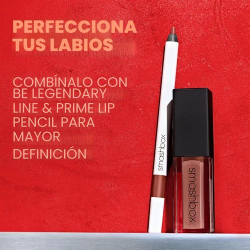 Vista 7 de Smashbox Always On Lápiz Labial Líquido Mate de Larga Duración, De Larga Duración, Resistente al Agua + No Reseca 01 - Juego limpio (Rosy Peach)
