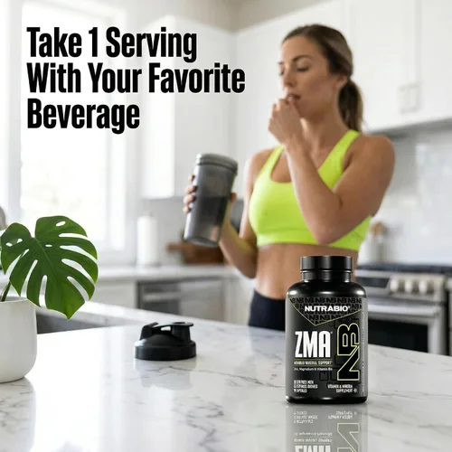 Vista 8 de NutraBio ZMA Suplementos para hombres y mujeres - Suplementos de zinc y magnesio para apoyar los niveles hormonales - Dormir - Recuperación muscular