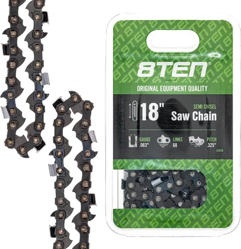 Vista 4 de 8TEN Barra guía de motosierra y 2 cadenas para Stihl MS 210 211 230 231 250 251 22LPX068G 3005 008 4717 18 pulgadas .063 .325 68DL