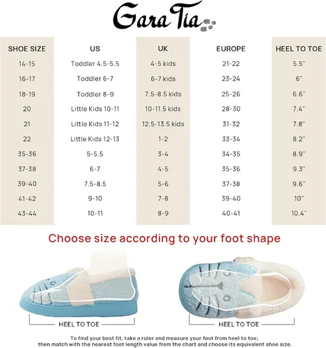 Vista 4 de GaraTia Pantuflas cálidas de gato para mujeres y niños