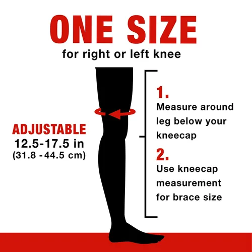 Vista 9 de ACE Correa de rodilla de marca, ajustable, negro, 1/paquete