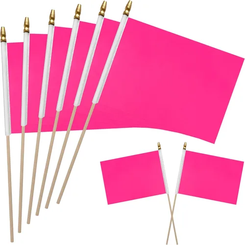 Vista 10 de WEITBF 12 Piezas Banderas Moradas Sólidas de 8×12 Pulgadas Pequeñas Banderas de Sublimación en Blanco para Bricolaje en Palo Mini Bandera Triangular