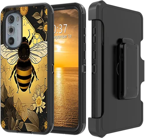Vista 121 de Funda para Moto G Stylus 5G 2023 con funda de clip para cinturón y soporte, resistente de doble capa, resistente a prueba de golpes, para Motorola