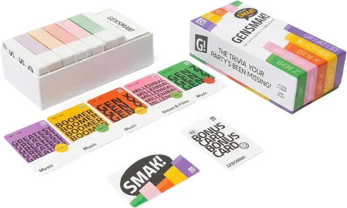 Vista 4 de GENSMAK! Juego de fiesta - Atractivo juego de trivia multigeneracional con pistas cómicas - Divertido para familiares y amigos, adultos