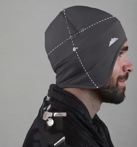Vista 14 de Tough Headwear Gorras térmicas para casco para hombre, para invierno, gorra de casco y gorras de ciclismo para correr, esquiar, deportes de invierno