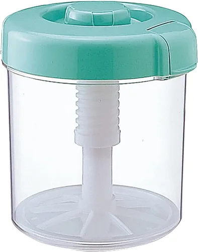 Vista 13 de Tsukemono - Contenedor redondo para hacer pepinillos instantáneos, fabricado en Japón, sin BPA (azul 0.8 L)