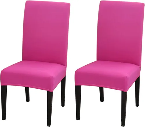 Vista 56 de Dimatic Paquete de 2 fundas elásticas de licra para sillas de comedor, extraíbles y lavables, fundas protectoras para sillas de comedor, cocina