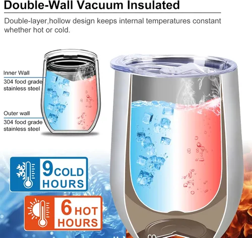 Vista 4 de NymphFable Vaso de acero inoxidable aislado de astronauta de 12 onzas