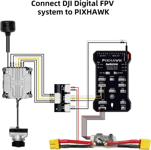 Vista 3 de Radiolink Divit - Adaptador de transmisión de video digital para DJI DIGITAL FPV SYSTEM, unidad de aire DJI O3, sistema Caddx Walksnail Avatar HD