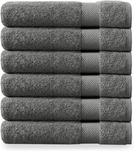Vista 43 de Toalla de baño de felpa de algodón orgánico de lujo Certificado GOTS y OEKO-TEX Toallas de calidad hotelera premium Tecnología Feather Touch