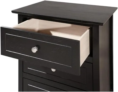 Vista 4 de Glory Furniture Daniel - Mesita de noche con 3 cajones, color negro