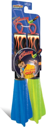 Vista 5 de Geospace Pump Rocket Finger Flingers - Juego de 2 cohetes de espuma voladores