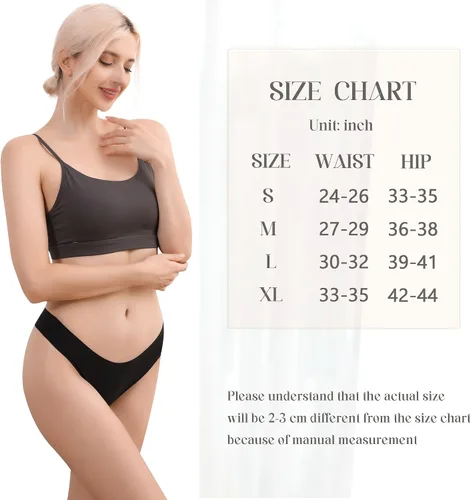 Vista 6 de LEVAO Tangas sin costuras para mujer ropa interior atrevida elástica tanga sexy paquete de 47