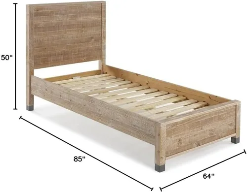 Vista 2 de Camaflexi Cama con plataforma Baja (individual, marrón)