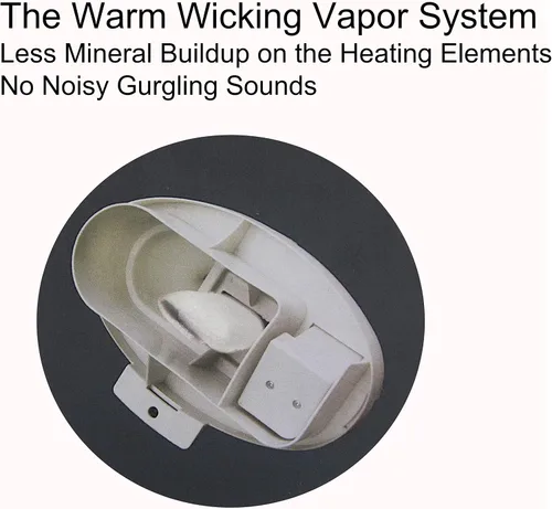Vista 7 de Optimus U-32030 Humidificador cálido/niebla con sistema de vapor de efecto mecha, de 3.5 galones