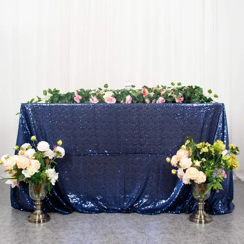 Vista 8 de ShinyBeauty - Mantel rectangular de lentejuelas (60” x 102”), diseño de bodas y fiestas de Navidad