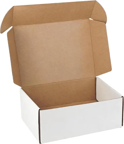 Vista 22 de Juego de 2 cajas de envío de 9 x 6 x 2 pulgadas, cajas de cartón corrugado blanco para publicidad
