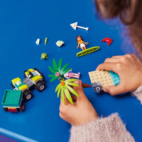Vista 3 de LEGO Friends Turtle Protection Vehicle 41697 - Juego de juguetes de construcción para niños, niñas y niños a partir de 6 años (90 piezas)