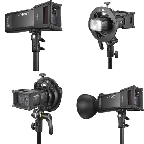 Vista 5 de Godox AD200Pro-PC Funda de silicona para Godox AD200 Pro AD200 Pro II AD200, protege tu pantalla flash AD200Pro AD200 AD200 AD200Pro II o sirve como