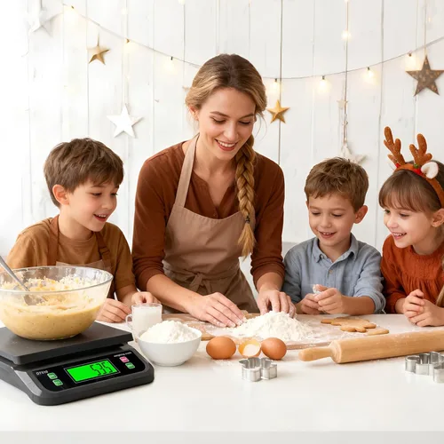 Vista 6 de Báscula digital grande de cocina de 66 lb 30 kg, báscula de alimentos para hornear, cocinar, pan, carne con función de tara y cuenta preparatoria