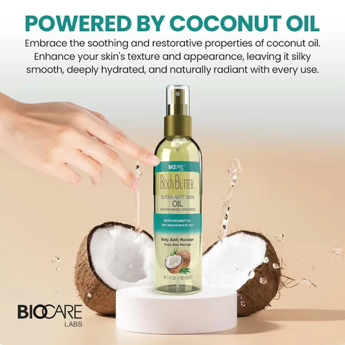 Vista 6 de Biocare Aceite Corporal Extrasuave con Aceite de Coco - 6 oz
